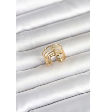 316L Çelik Gold Renk Vintage Model Kadın Yüzük