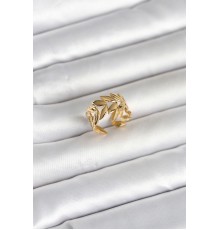 316L Çelik Gold Renk Başak Figür Kadın Yüzük