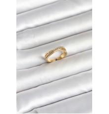 316L Çelik Gold Renk Zirkon Taşlı Kadın Yüzük