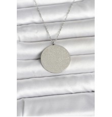 316L Çelik Gümüş Renk Ayetel Kürsi ve Allah Yazılı Kolye