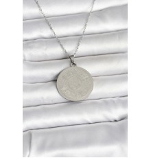 316L Çelik Gümüş Renk Ayetel Kürsi Yazılı Kolye