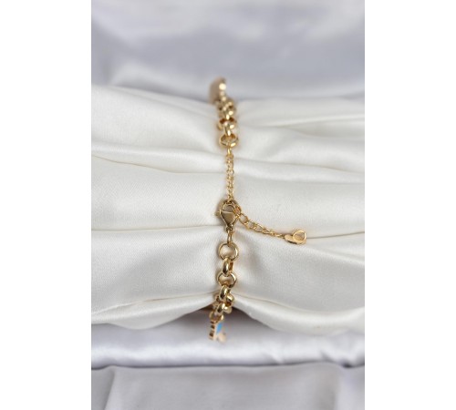 316L Çelik Gold Renk Charmlı Kadın Bileklik