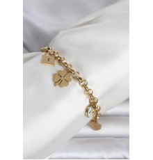 316L Çelik Gold Renk Charmlı Kadın Bileklik