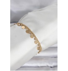 316L Çelik Gold Renk Pullu Model Kadın Bileklik