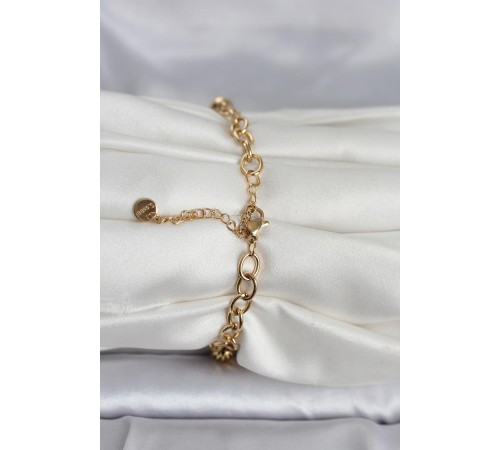 316L Çelik Gold Renk Kelebek ve Dorikalı Kadın Bileklik