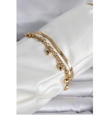 316L Çelik Gold Renk Dorika ve İtalyan Zincirli Model Kadın Bileklik