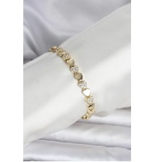 Pirinç Gold Renk Kalpli Model Kadın Bileklik