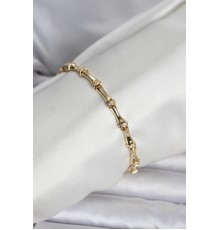 Pirinç Gold Renk Kemik Model Kadın Bileklik