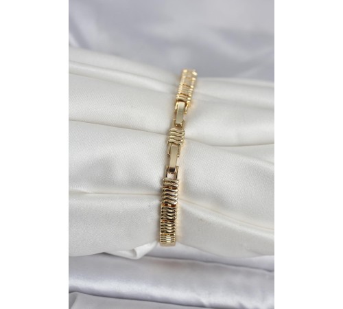 Pirinç Gold Renk Zirkon Taşlı Kadın Bileklik