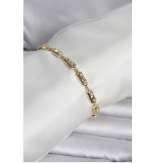 Pirinç Gold Renk Kutup Yıldızı İşleme Kadın Bileklik