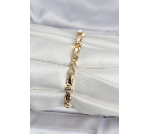 Pirinç Gold Renk Sütun Model Kadın Bileklik