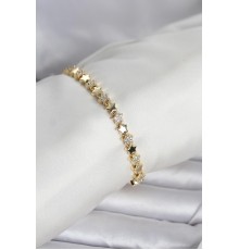 Pirinç Gold Renk Zirkon Taşlı Yıldız Model Kadın Bileklik