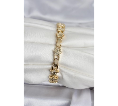 Pirinç Gold Renk Yıldız Model Kadın Bileklik