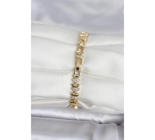 Pirinç Gold Renk Arpa Model Kadın Bileklik