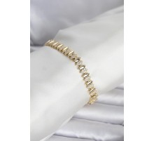 Pirinç Gold Renk Arpa Model Kadın Bileklik