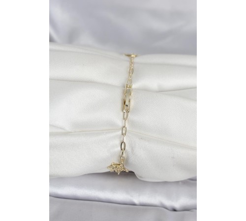 Pirinç Gold Renk Kutup Yıldızı Model Kadın Bileklik