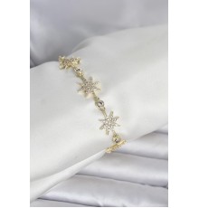 Pirinç Gold Renk Kutup Yıldızı Model Kadın Bileklik
