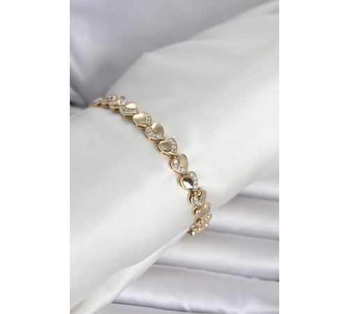 Xuping Kalp Model Gold Renk Kadın Bileklik