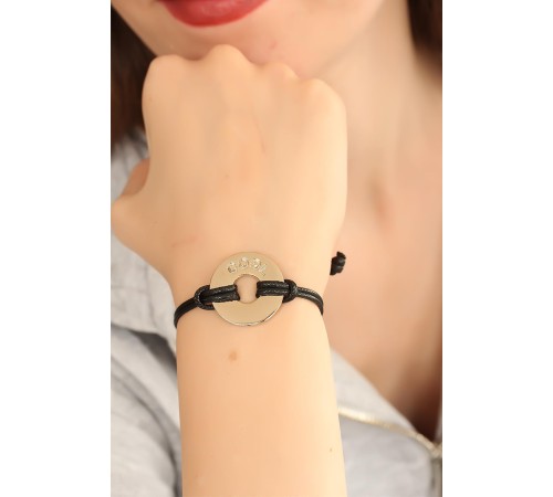 COOL (Havalı) Siyah Deri İpli Unisex Mood Bileklik COOL (Havalı) Siyah Deri İpli Unisex Mood Bileklik