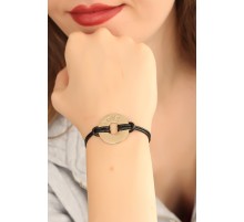 LOVE (Aşık) Siyah Deri İpli Unisex Mood Bileklik