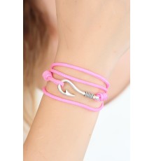 Pembe Renk Gümüş Metal Kancalı Bayan Çoklu Bileklik