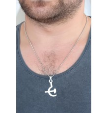 Silver Renk Metal Orak ve Balta Figürlü Erkek Kolye