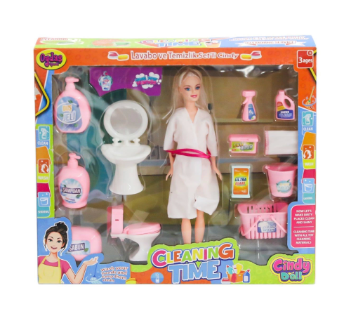 02452 Cindy Doll Bebek Lavabo ve Temizlik Seti