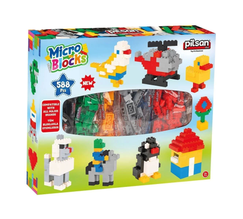 03 492 Pilsan Mikro Bloklar 588 Parça Kutulu 03 492 Pilsan Mikro Bloklar 588 Parça Kutulu