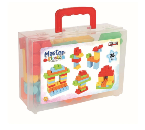 03 577 Master Bloklar 28 Parça Çantalı -Pilsan Oyuncak
