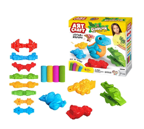 03549 Dede, 3D Dinozor Hamur Set 200 gr / +3 yaş 03549 Dede, 3D Dinozor Hamur Set 200 gr / +3 yaş