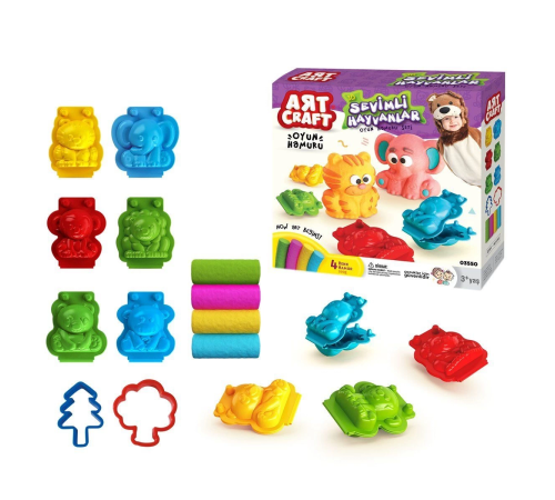 03550 Dede, 3D Hayvanlar Hamur Set 200 gr / +3 yaş 03550 Dede, 3D Hayvanlar Hamur Set 200 gr / +3 yaş