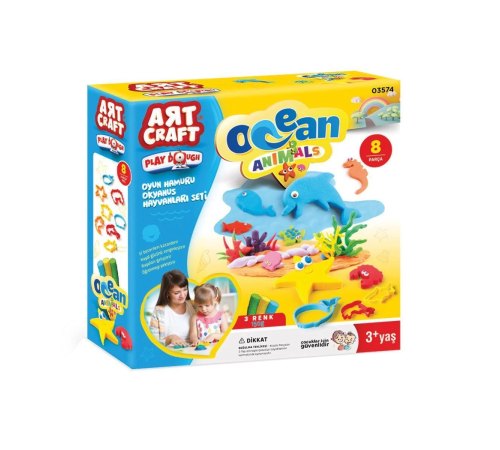 03574 Dede, Okyanus Hayvanları Seti Oyun Hamuru 150 gr / +3 yaş 03574 Dede, Okyanus Hayvanları Seti Oyun Hamuru 150 gr / +3 yaş