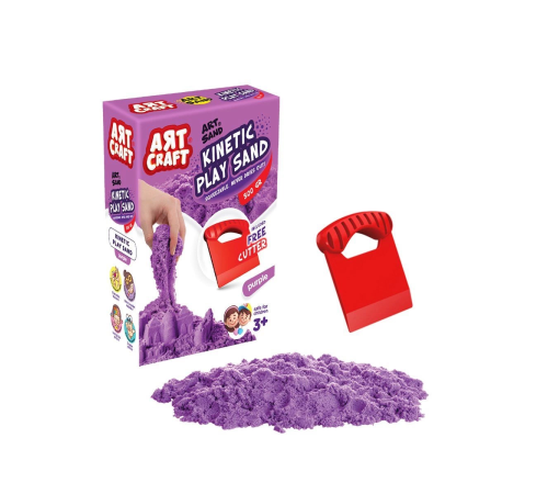 03689 Dede, Aksesuarlı Mor Kinetik Oyun Kumu 500 gr
