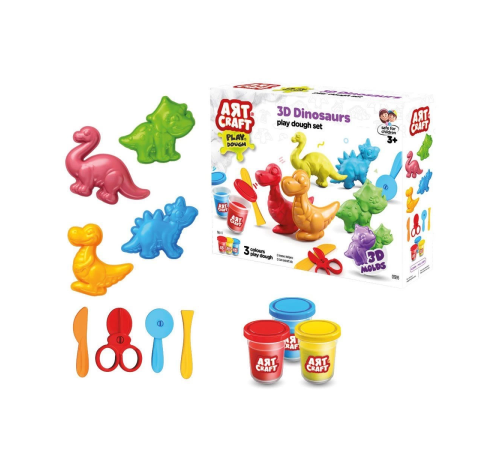 03995 Art Craft 3D Dinozorlar Hamur Set 168 Gr -Fentoys