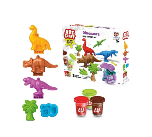 03996 Art Craft Dinozorlar Hamur Set 168 Gr -Fentoys 03996 Art Craft Dinozorlar Hamur Set 168 Gr -Fentoys