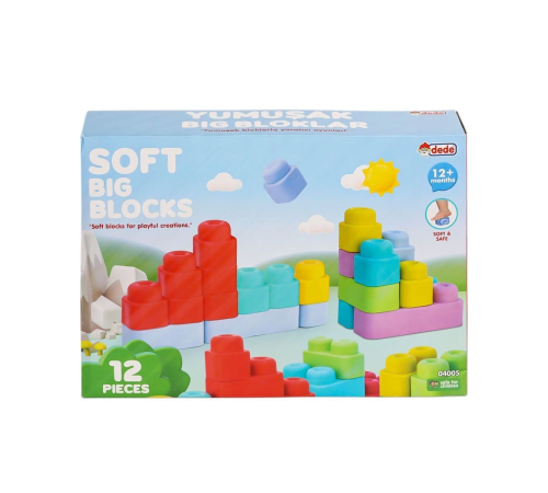 04005 Yumuşak Big Bloklar 12 Parça -Dede