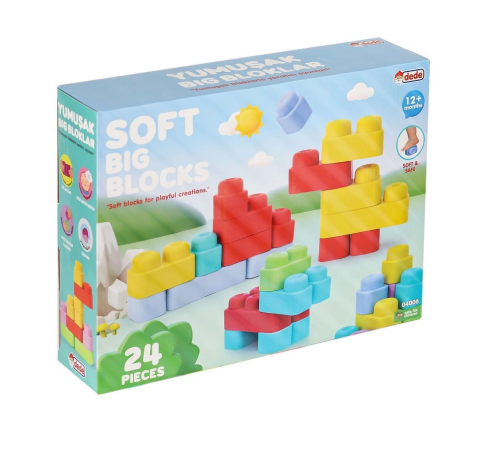 04006 Yumuşak Big Bloklar 24 Parça -Dede
