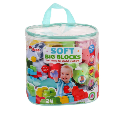 04008 Yumuşak Big Bloklar Çanta 24 Parça