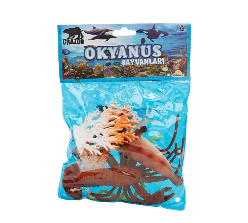 0709 Okyanus Hayvanları Poşetli Hayvan Oyun Seti Orta Boy 0709 Okyanus Hayvanları Poşetli Hayvan Oyun Seti Orta Boy