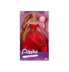 0835 SUN-RST-SIS-MNK Alisha Prenses Uzun Saçlı Aksesuarlı Bebek Set 29 cm 3renk -Sunman