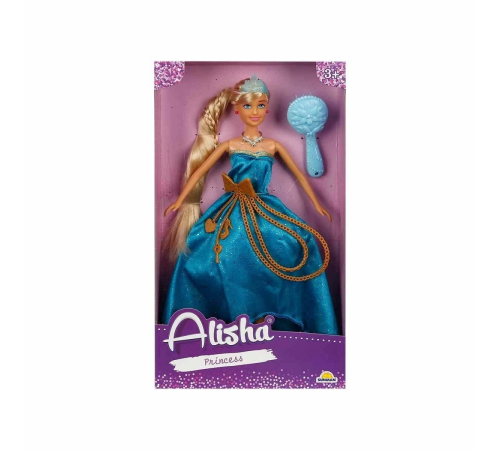 0835 SUN-RST-SIS-MNK Alisha Prenses Uzun Saçlı Aksesuarlı Bebek Set 29 cm 3renk -Sunman