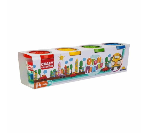 0915 Crafy 4'lü Oyun Hamuru 560 gr.