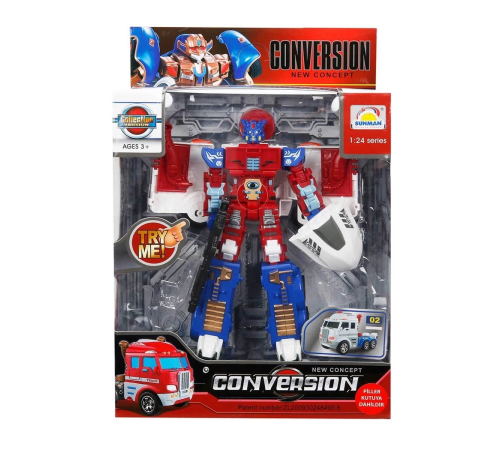 1:24 Sesli ve Işıklı Dönüşebilen Robot 22 cm