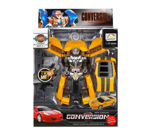 1:24 Sesli ve Işıklı Dönüşebilen Robot 22 cm