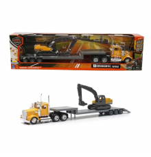 1:43 Long Haul Kenworth Taşıyıcı Tır ve Ekskavatör