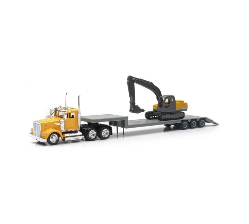 1:43 Long Haul Kenworth Taşıyıcı Tır ve Ekskavatör 1:43 Long Haul Kenworth Taşıyıcı Tır ve Ekskavatör