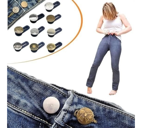10 Adet Yedek Kot Düğmeleri Beden Genişletici