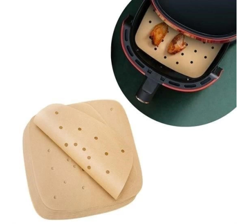 100 Adet Air Fryer Pişirme Kağıdı Tek Kullanımlık Hava Fritöz Yapışmaz Yağlı Kağıt Delikli Model 100 Adet Air Fryer Pişirme Kağıdı Tek Kullanımlık Hava Fritöz Yapışmaz Yağlı Kağıt Delikli Model