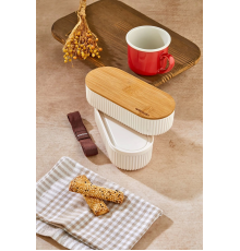 1000ml Ahşap Kapaklı Lunch Box 2'li Set Diyet Beslenme Kutusu Bambu Saklama Kabı
