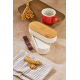 1000ml Ahşap Kapaklı Lunch Box 2'li Set Diyet Beslenme Kutusu Bambu Saklama Kabı